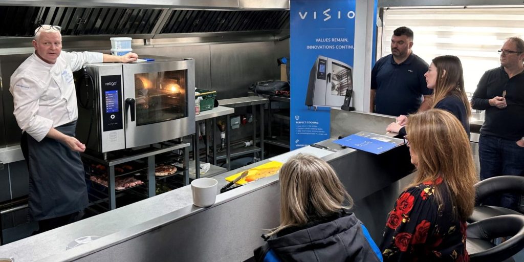 Watching Live cooking demonstration